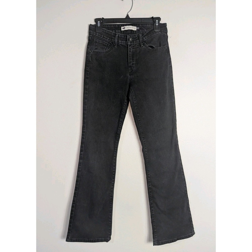 4/27 Levi's Black Demi Curve Classic Rise Boot Cut Jeans